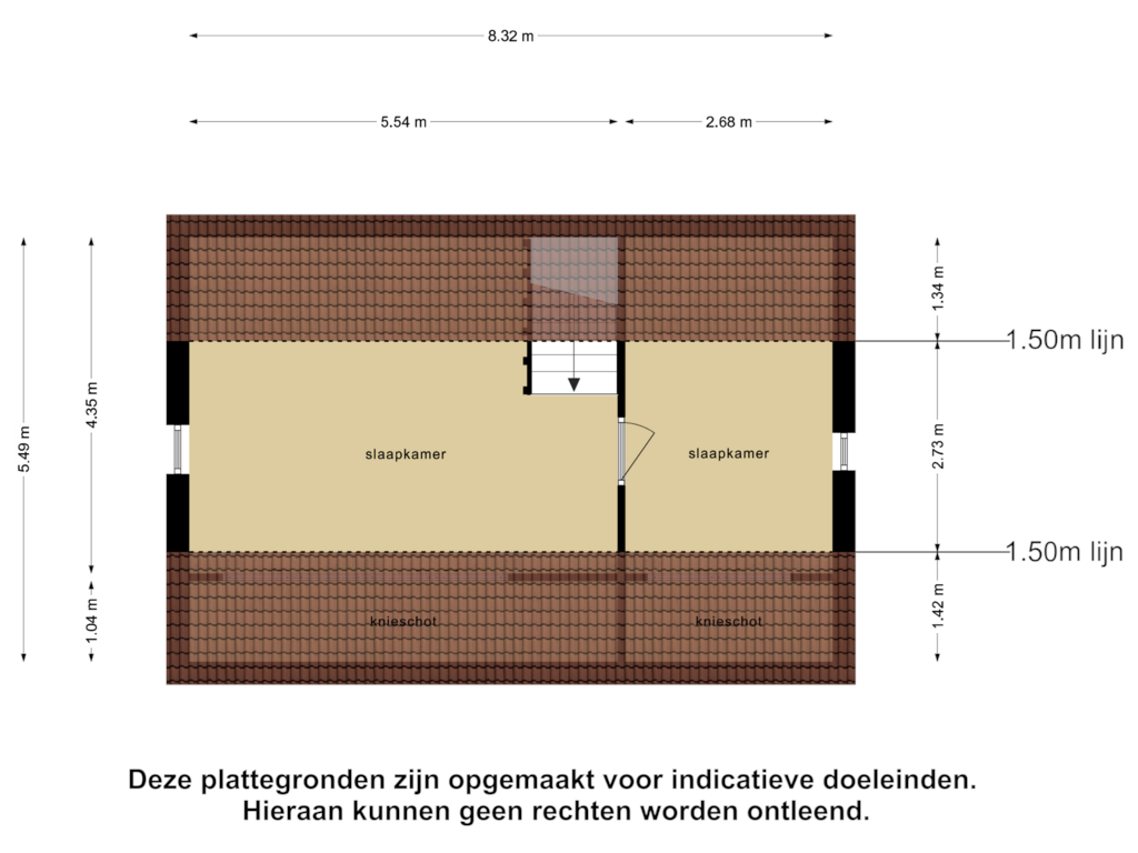 Bekijk plattegrond van Tweede Verdieping van Grootvenseweg 1