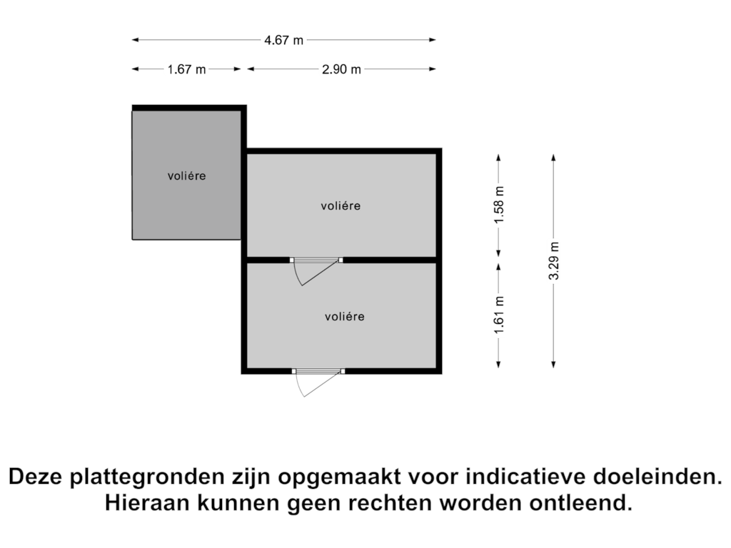 Bekijk plattegrond van Voliére van Grootvenseweg 1