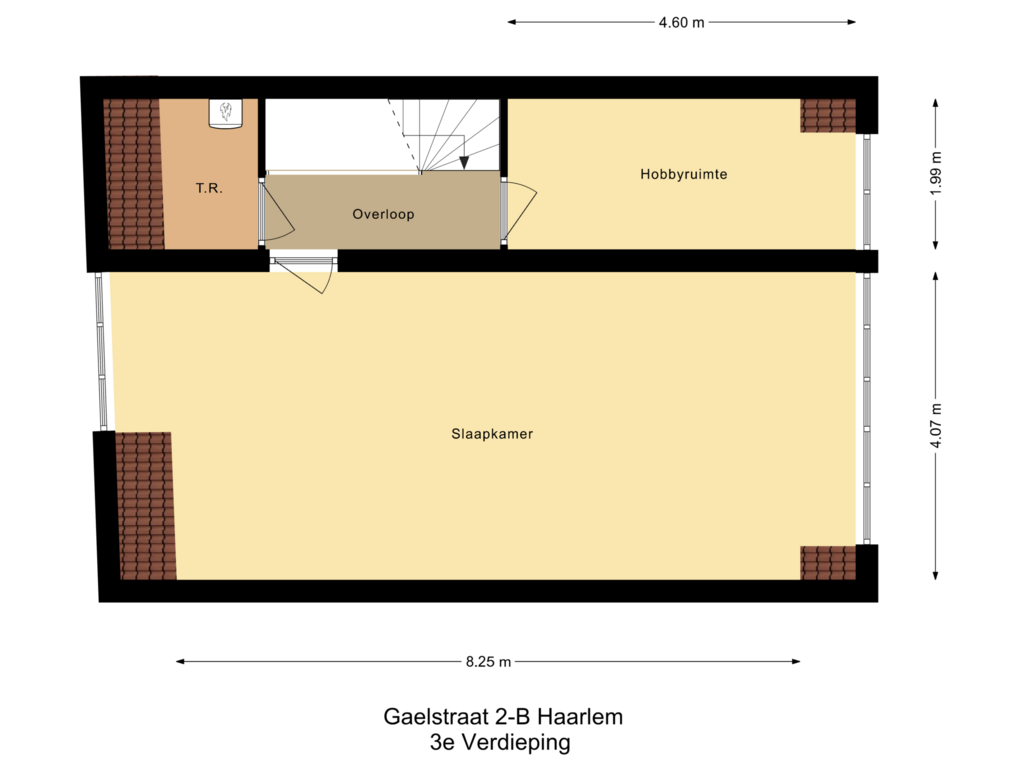 Bekijk plattegrond van 3e Verdieping van Gaelstraat 2-B