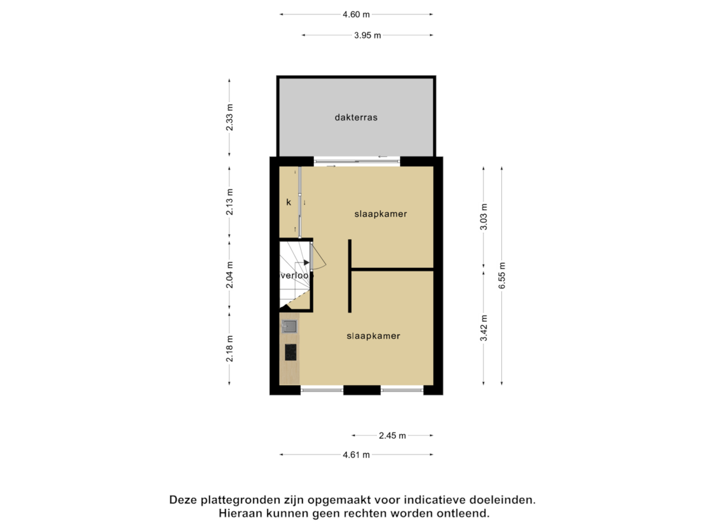 Bekijk plattegrond van 2e verdieping van G. Molstraat 24