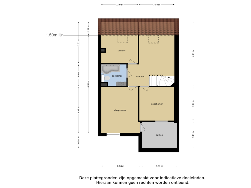 Bekijk plattegrond van Eerste Verdieping van Nystadstraat 37