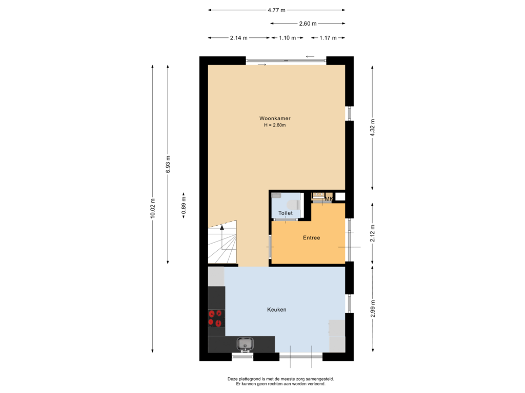 Bekijk plattegrond van Begane grond van Gouwestraat 44