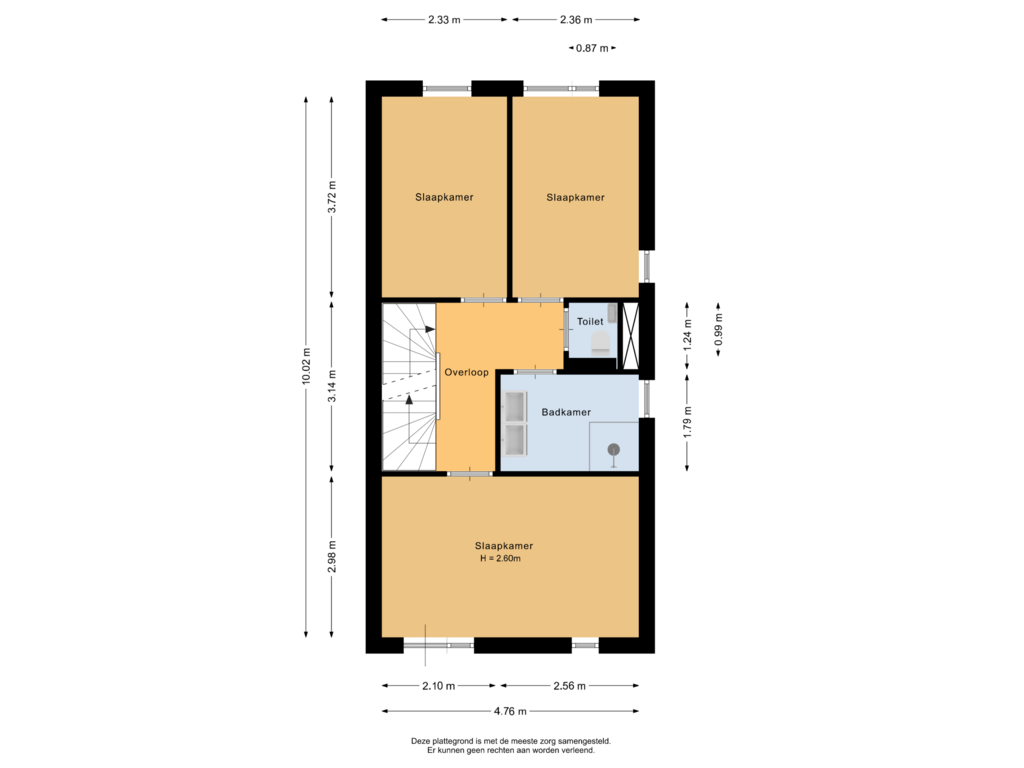 Bekijk plattegrond van Eerste verdieping van Gouwestraat 44