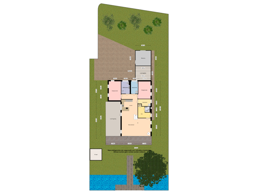 View floorplan of begane grond met tuin of Freya 39