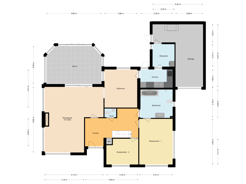 Bekijk plattegrond van Begane grond van Kamerlingh Onneshof 33