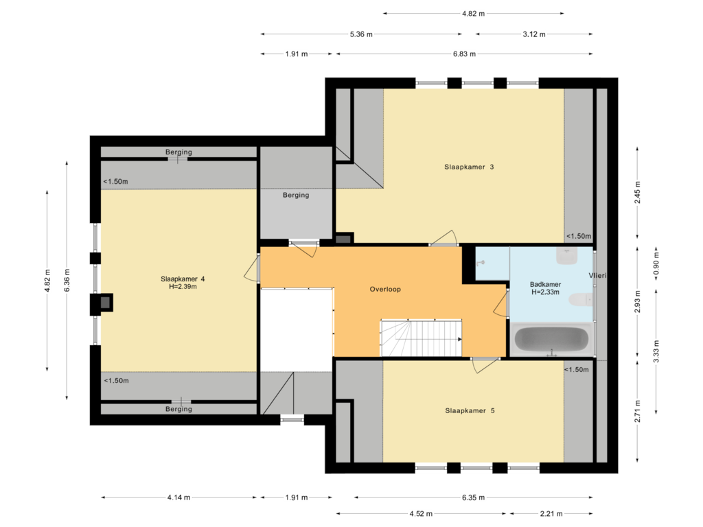 Bekijk plattegrond van Eerste verdieping van Kamerlingh Onneshof 33