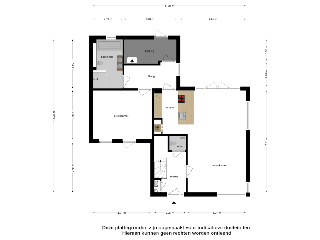 View floorplan of Begane Grond of Singel 19