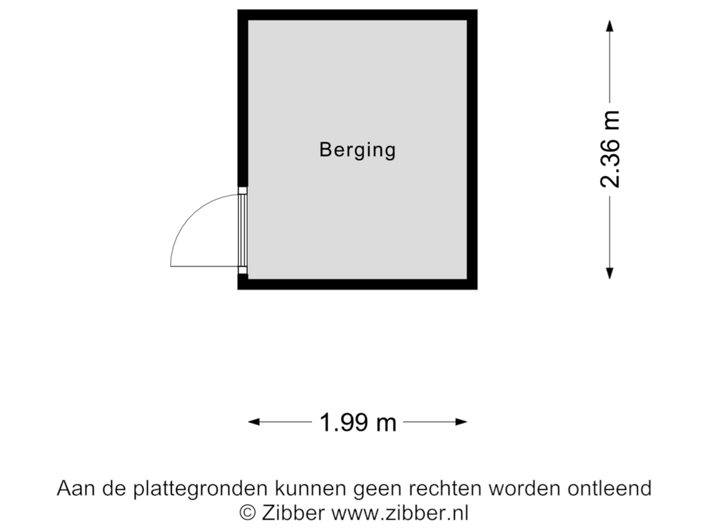 View floorplan of Berging of Tretjakovlaan 64