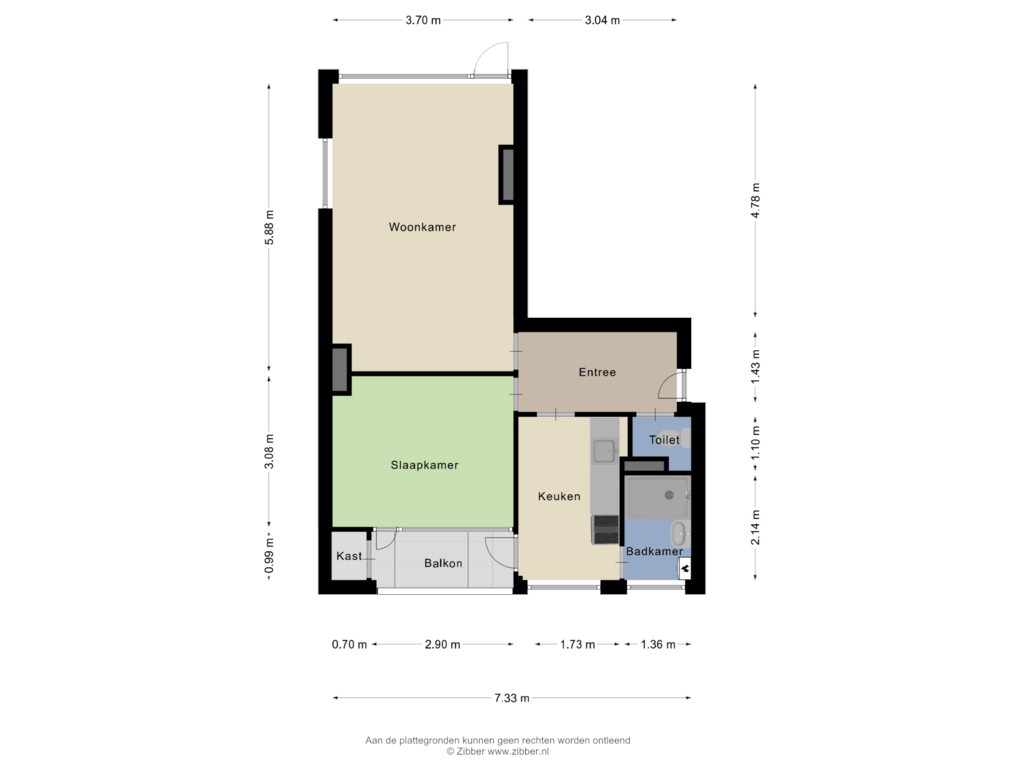 View floorplan of Appartement of St Plechelmuspad 13