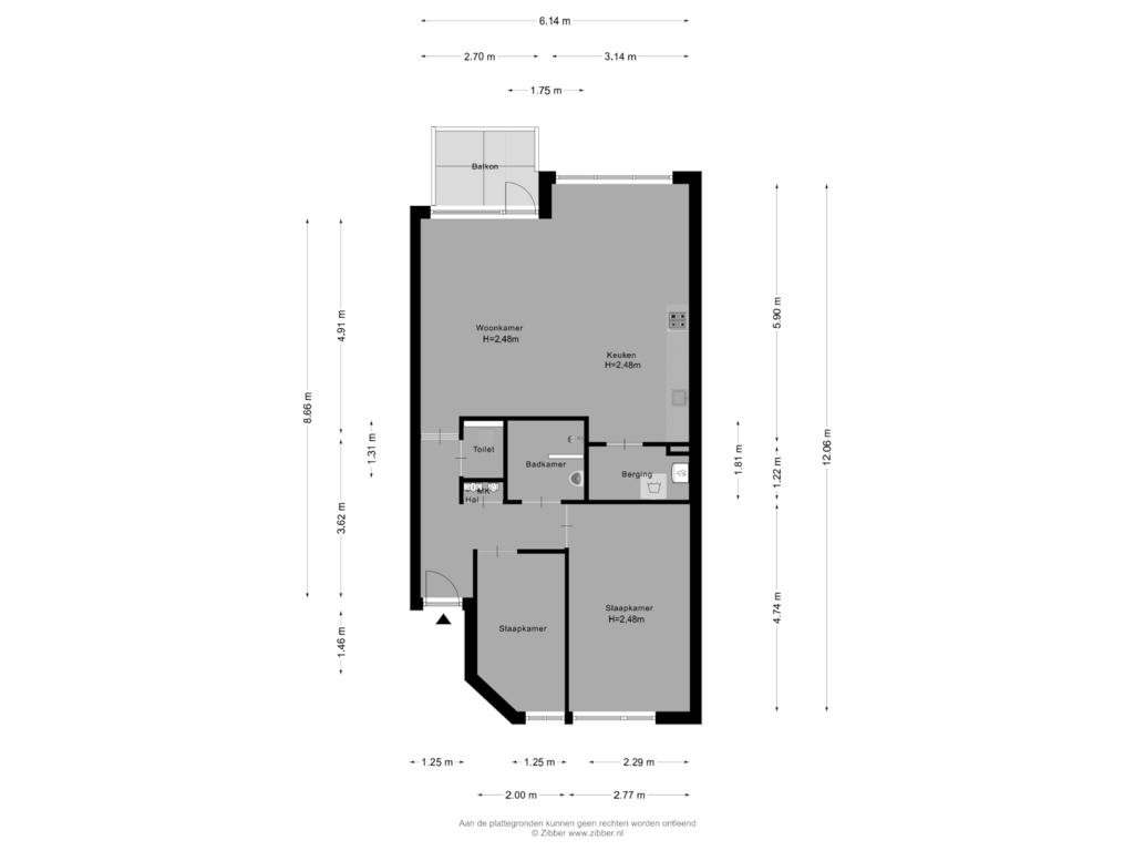 Bekijk plattegrond van Appartement van Jonker Bolpoort 21