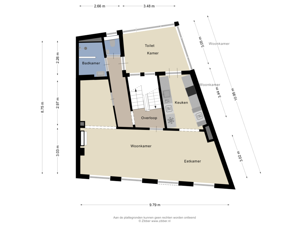 Bekijk plattegrond van Eerste verdieping van Steenstraat 4