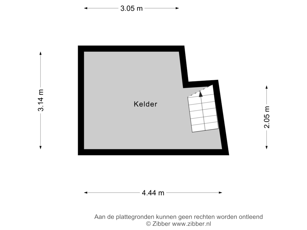 Bekijk plattegrond van Kelder van Steenstraat 4