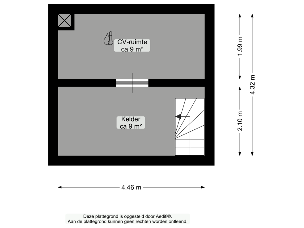 View floorplan of Kelder of Verlengde Hereweg 192