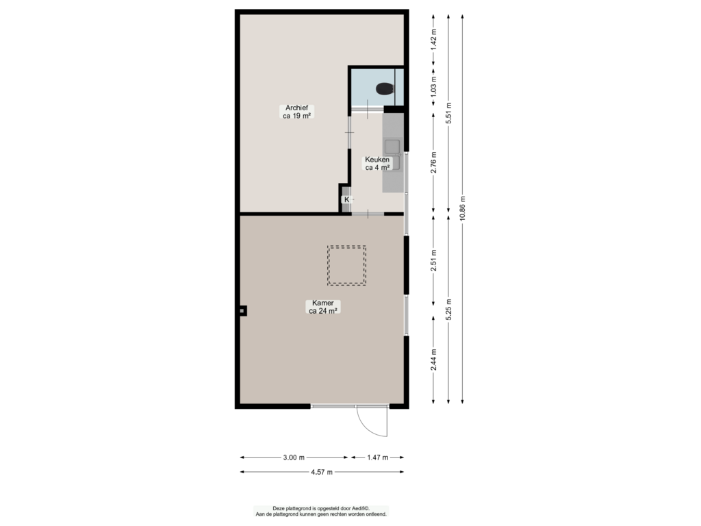 View floorplan of Bijgebouw of Verlengde Hereweg 192