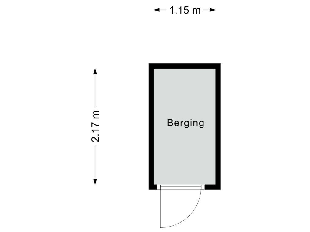 View floorplan of Berging of G.J. van Leersumstraat 5