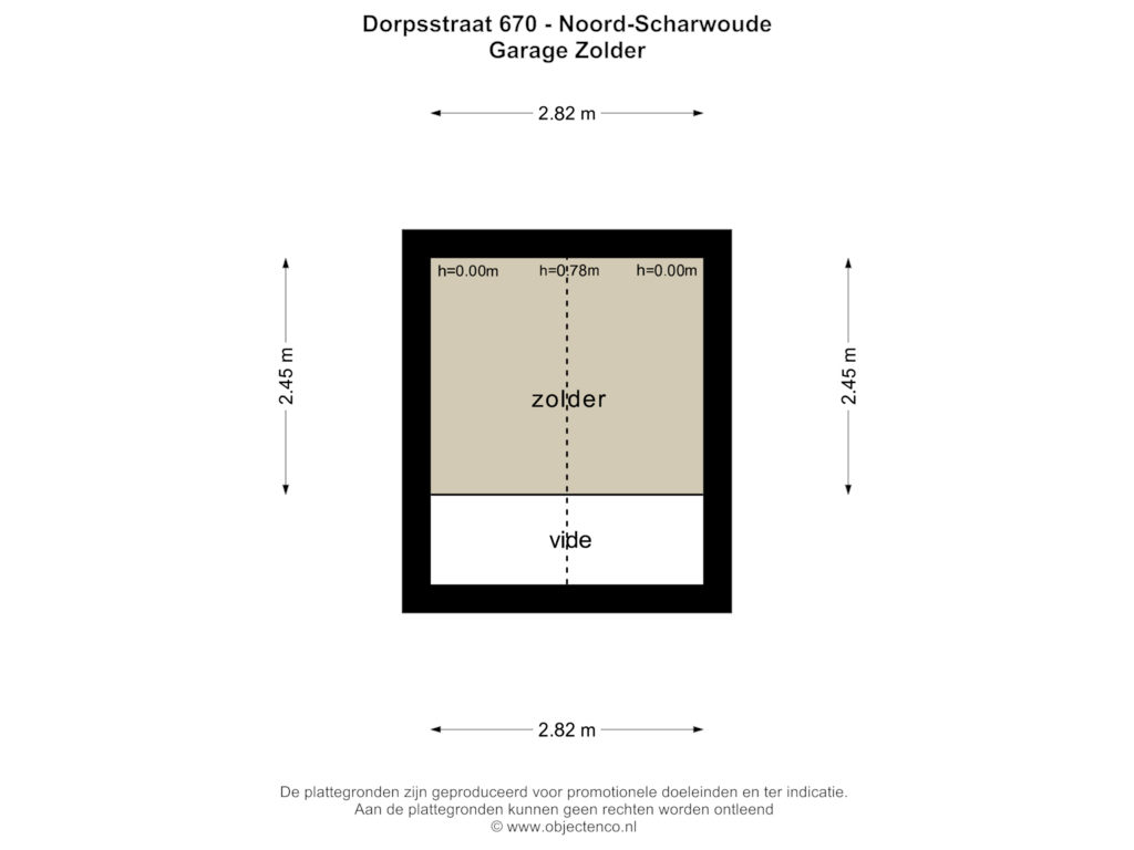 View floorplan of GARAGE ZL of Dorpsstraat 670