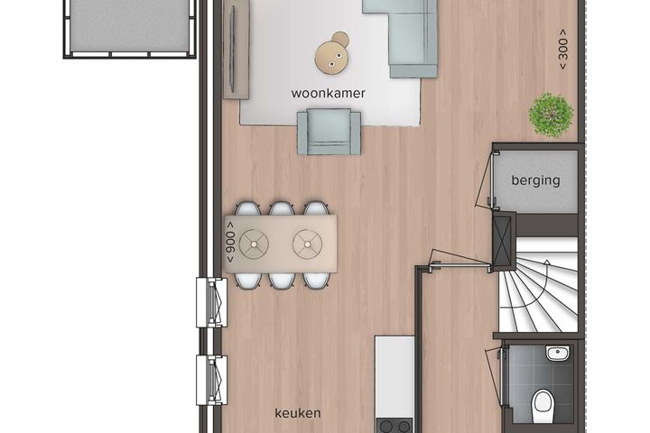 View photo 6 of Sjtadshaof twee-onder-een-kapwoning (Bouwnr. 14)