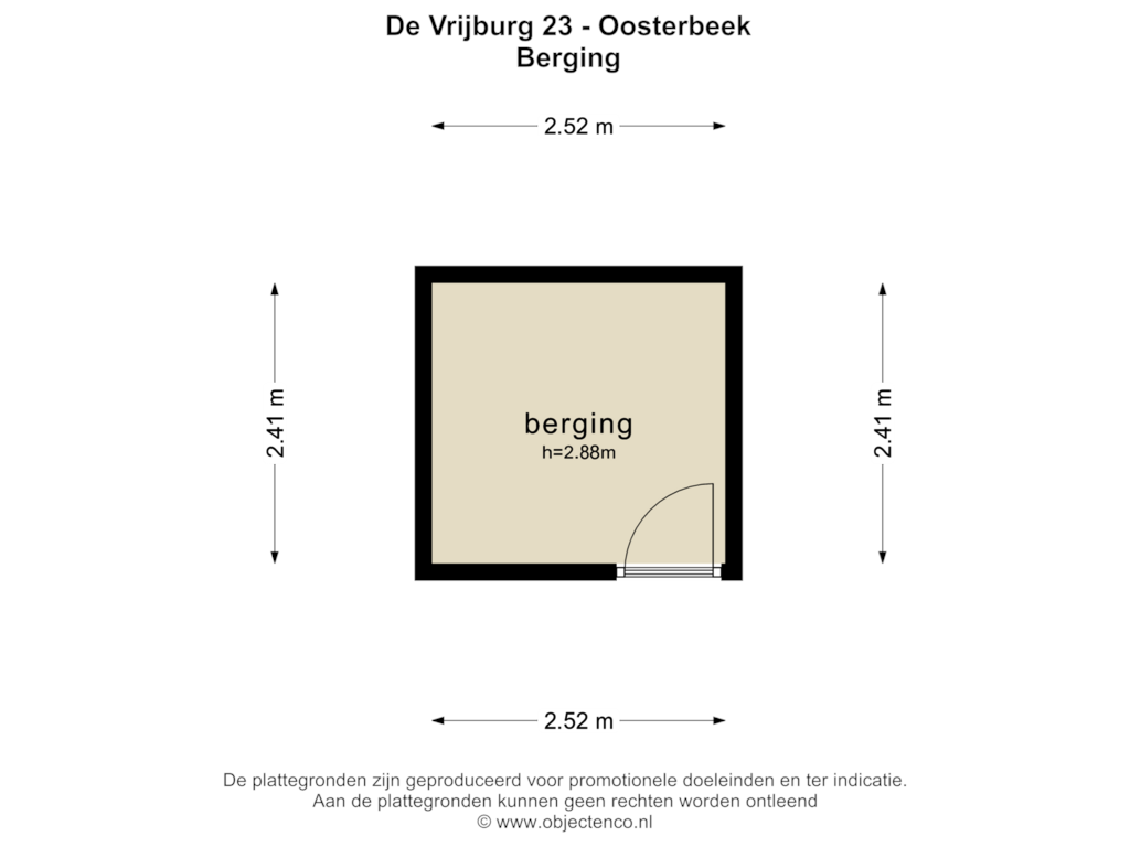 Bekijk plattegrond van Berging van De Vrijburg 23