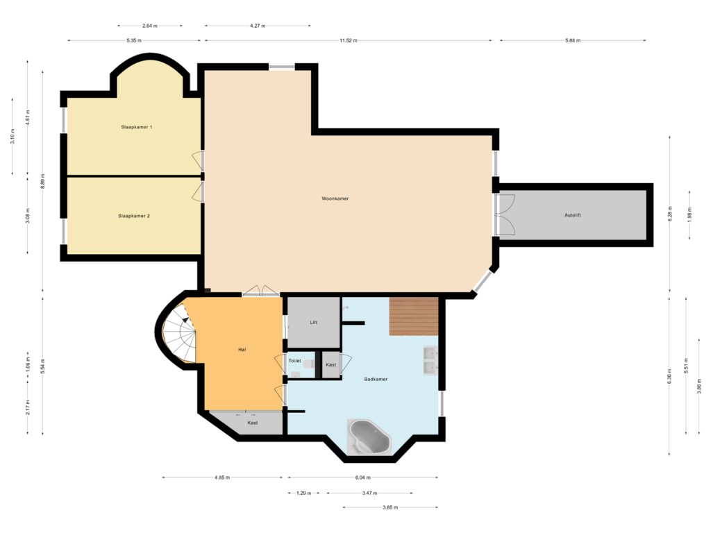 View floorplan of Souterrain of Voorstraat 45