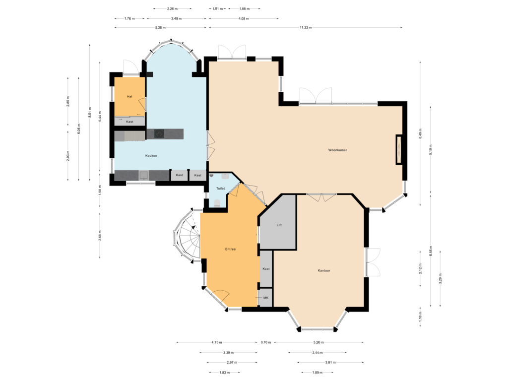 View floorplan of Begane grond of Voorstraat 45