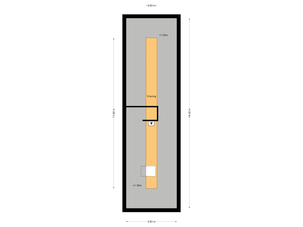 View floorplan of Vliering of Voorstraat 45