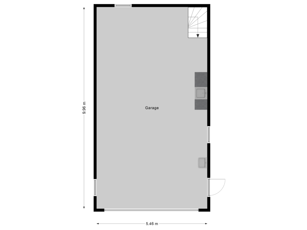 View floorplan of Garage of Voorstraat 45