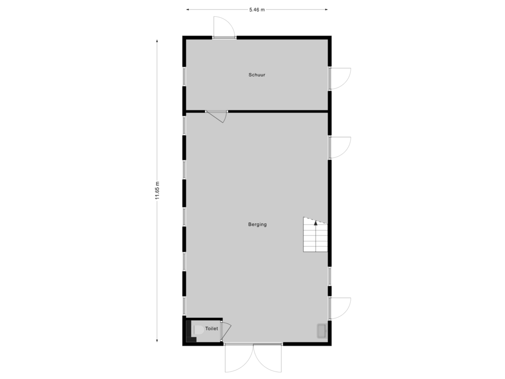 View floorplan of Berging of Voorstraat 45