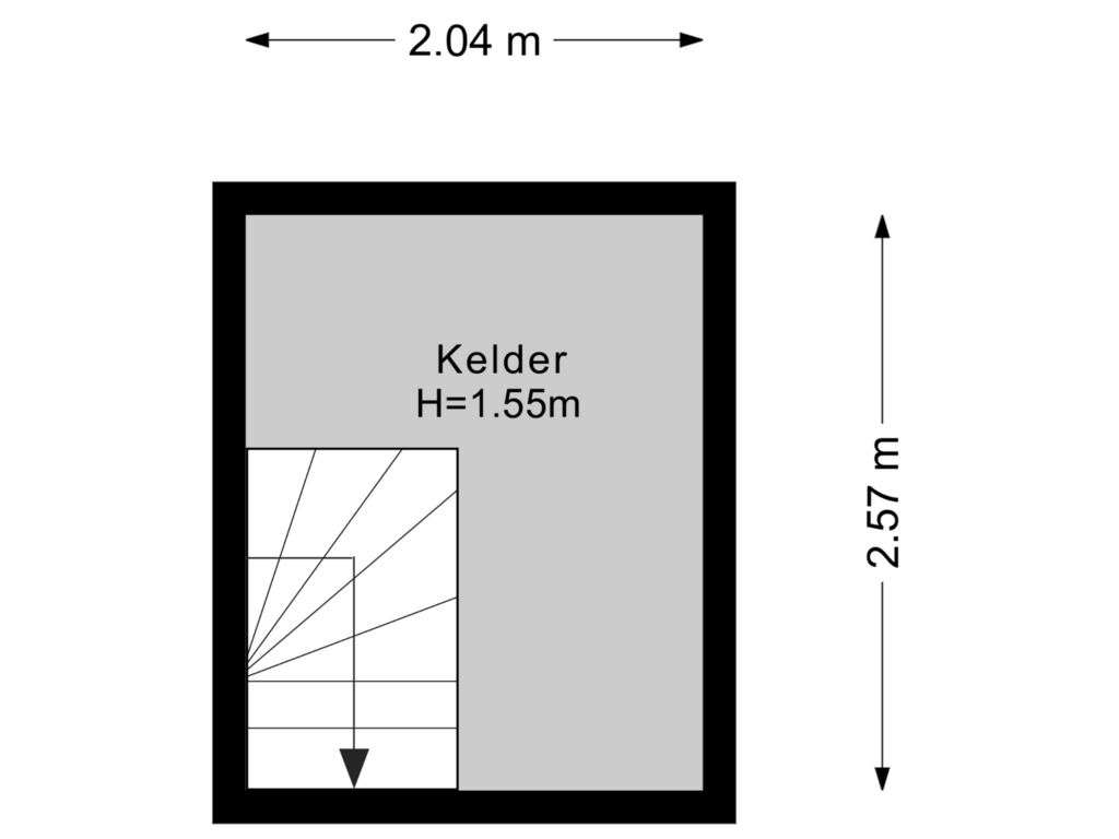 View floorplan of Kelder of Juliana van Stolbergstraat 24