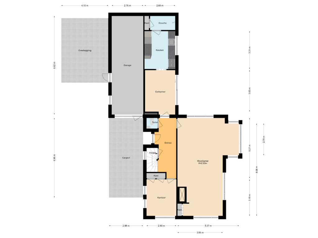 View floorplan of Begane grond of Juliana van Stolbergstraat 24