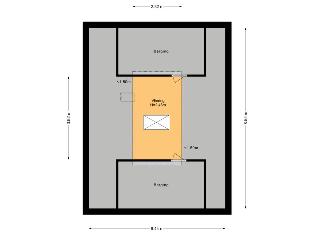 View floorplan of Tweede verdieping of Juliana van Stolbergstraat 24