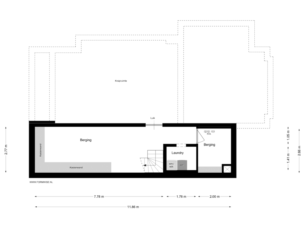 Bekijk plattegrond van KELDER van Richard Wagnerstraat 36