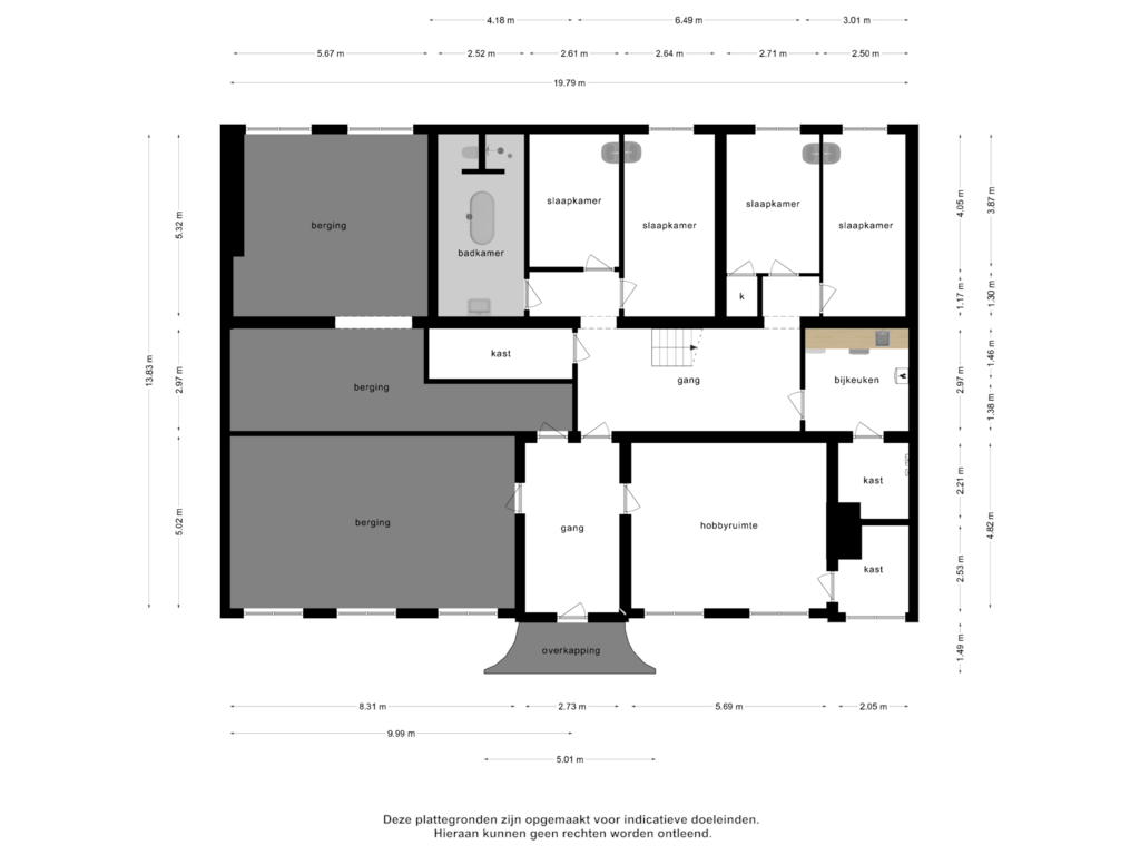 View floorplan of Souterrain of Laan der Boede 1