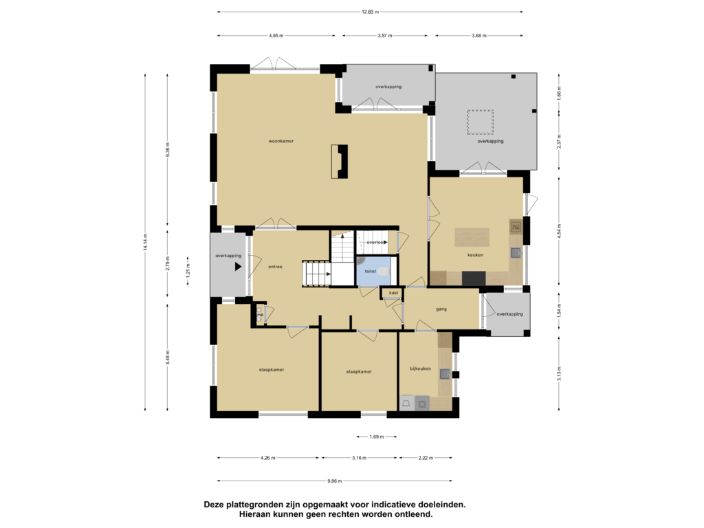 Bekijk plattegrond van Begane Grond van Postweg 129