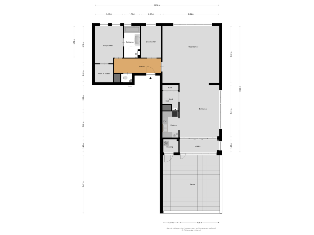 Bekijk plattegrond van Appartement van Spoorstraat 30