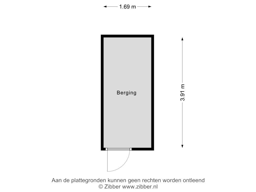 Bekijk plattegrond van Berging van Spoorstraat 30