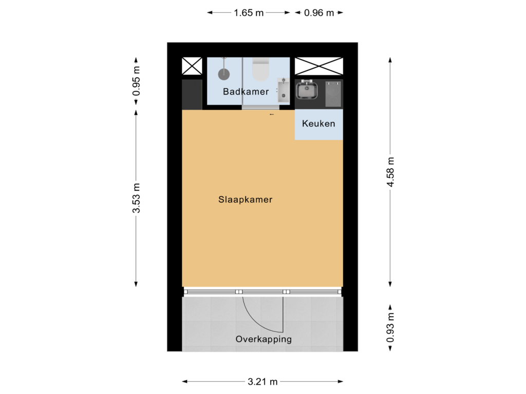 View floorplan of Begane grond of Oude Benderseweg 11-406