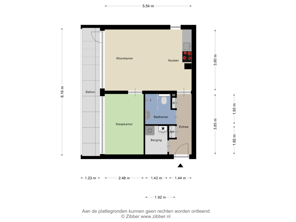 Bekijk plattegrond van Appartement van Burg. van Grunsvenplein 73