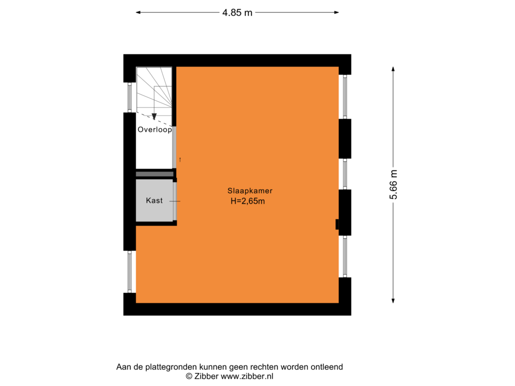 Bekijk plattegrond van Derde verdieping van Pieter Jelles Troelstralaan 16