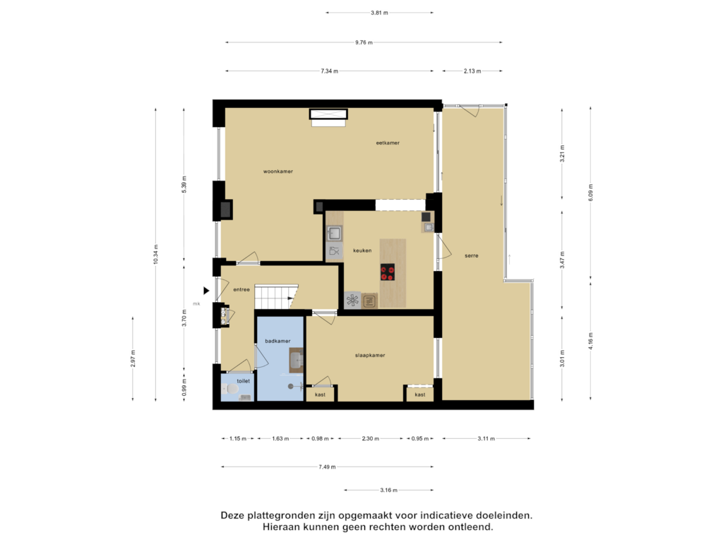 View floorplan of Begane Grond of Kalverstraat 24