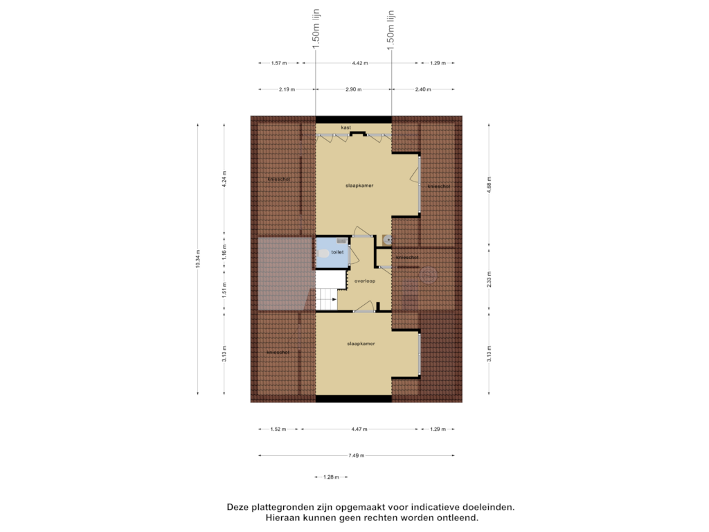 View floorplan of Eerste Verdieping of Kalverstraat 24