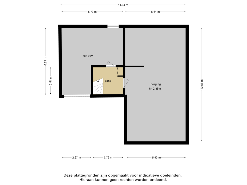 Bekijk plattegrond van Souterrain van Hofvliet 77