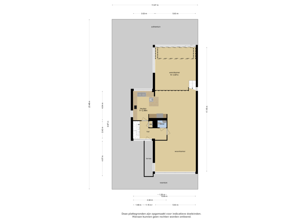 Bekijk plattegrond van Begane grond van Hofvliet 77