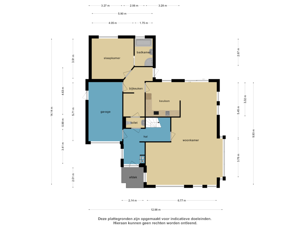 Bekijk plattegrond van Begane grond van De Fenne 5