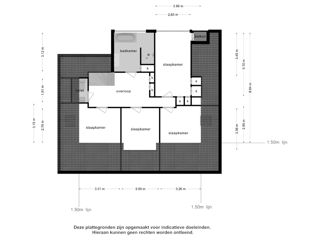 Bekijk plattegrond van Verdieping van Kommisjewei 153