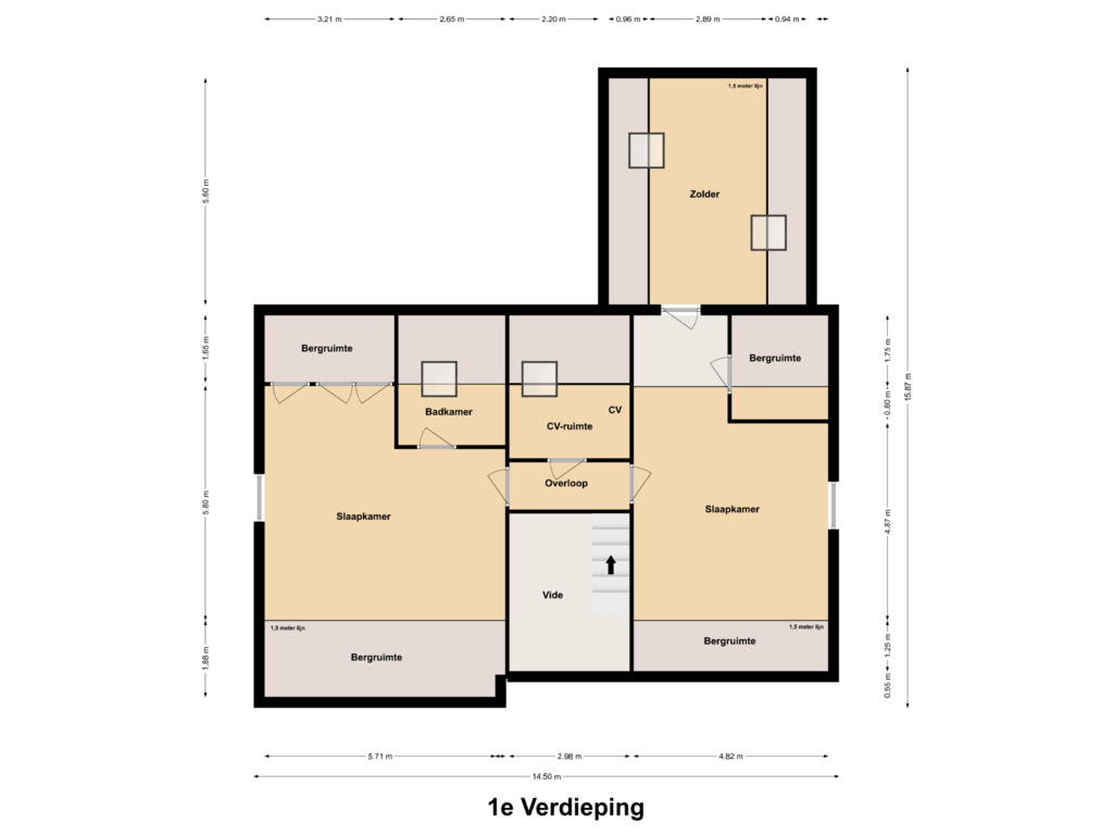 View floorplan of 1e Verdieping of Sterrenbos 9