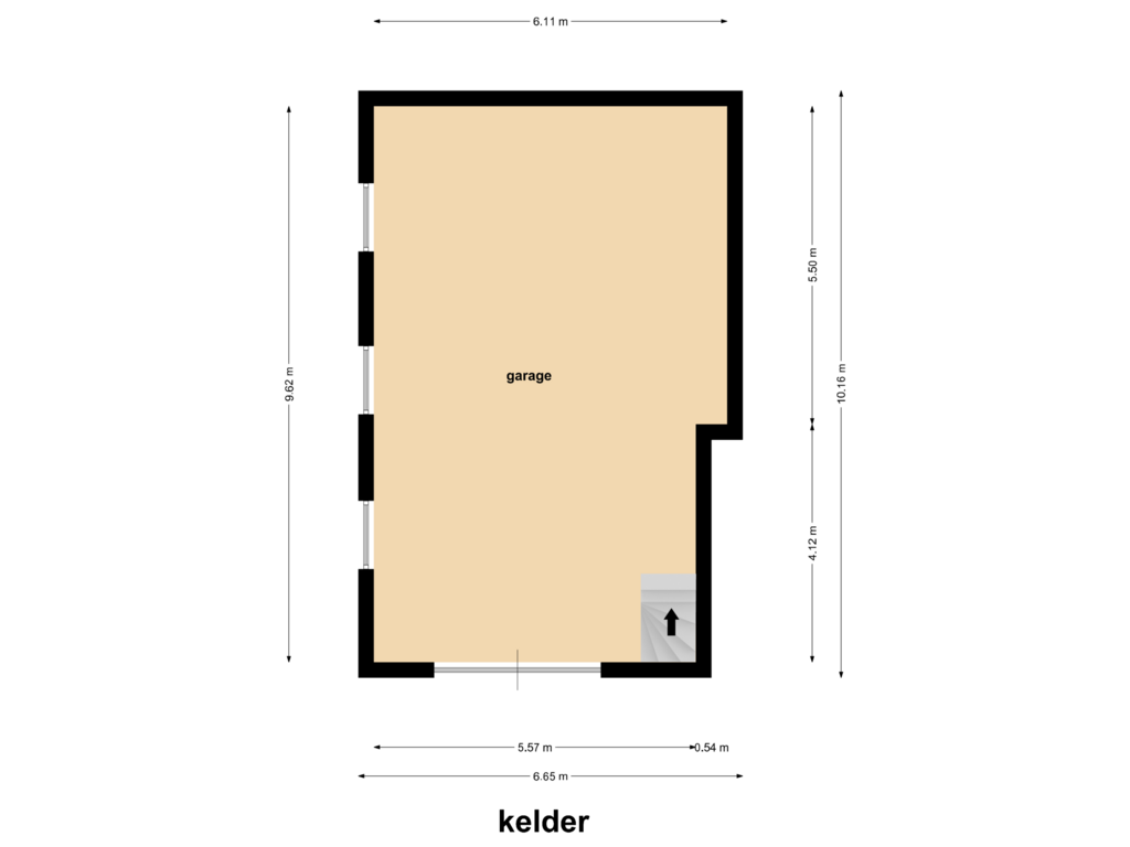 View floorplan of Kelder of Sterrenbos 9