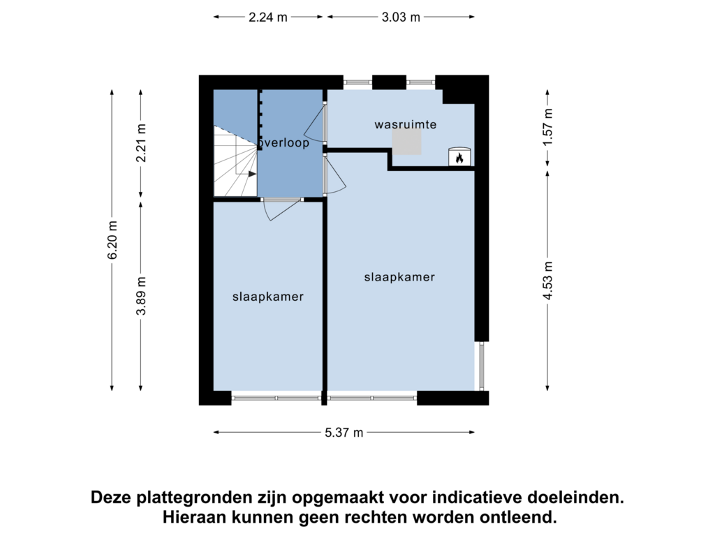 Bekijk plattegrond van 2e verdieping van Slegersstraat 40