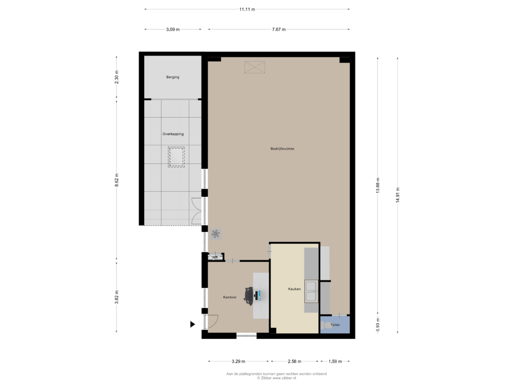 Bekijk plattegrond van Bijgebouw van Kneedweg 51