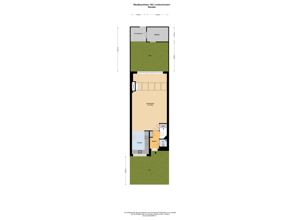 Bekijk plattegrond van Situatie van Westboschlaan 185