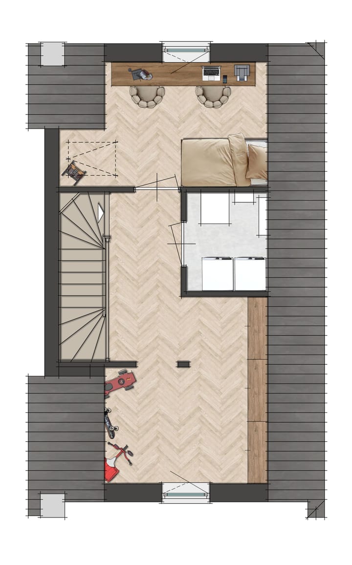 Foto 8 van Stadswoningen (Bouwnr. 38)